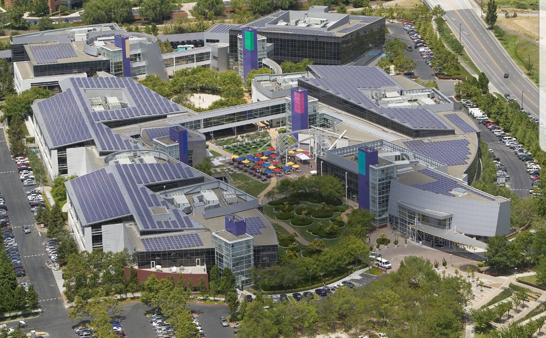 Google headquarters in Mountain View, California